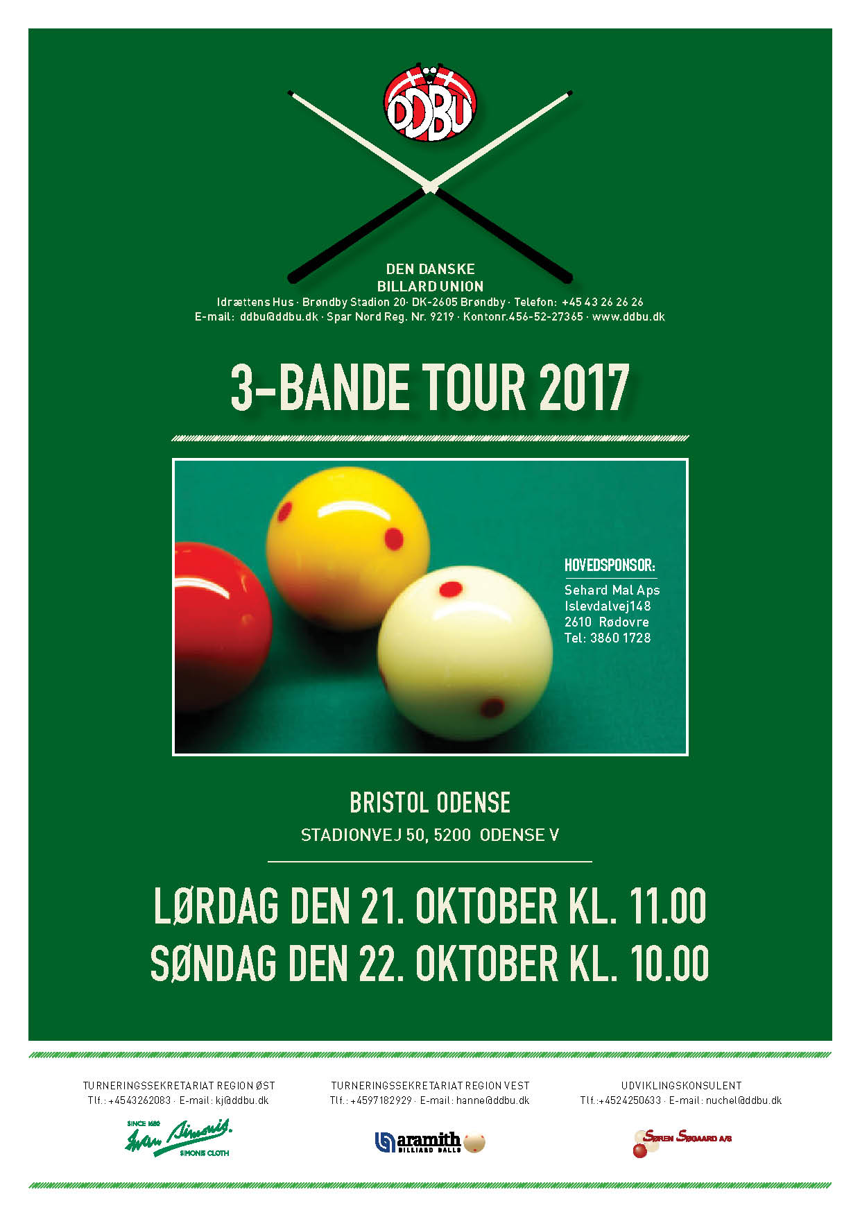at lege invadere Falde sammen Sehard 3-Bande Tour 6 i Bristol Odense den 21 og 22 oktober – Den Danske  Billard Union
